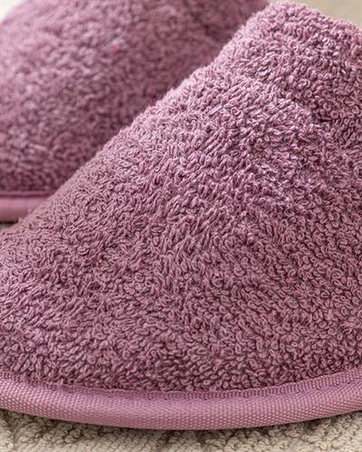 Simple Cottony Cotton Spa Slippers 40-44 Rose Color