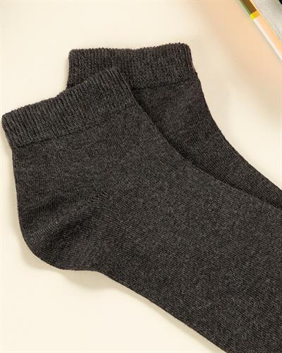 Simple Cotton Single Men Ankle Socks 40-44 Anthracite