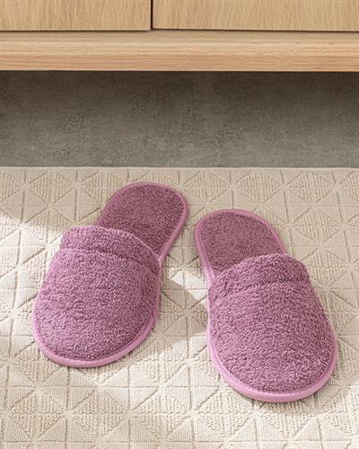 Simple Cottony Cotton Spa Slippers 40-44 Rose Color