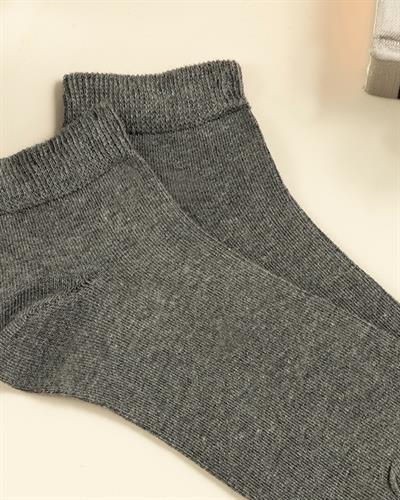 Simple Cotton Single Men Ankle Socks 40-44 Gray