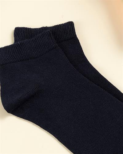 Simple Cotton Single Men Ankle Socks 40-44 Dark Blue