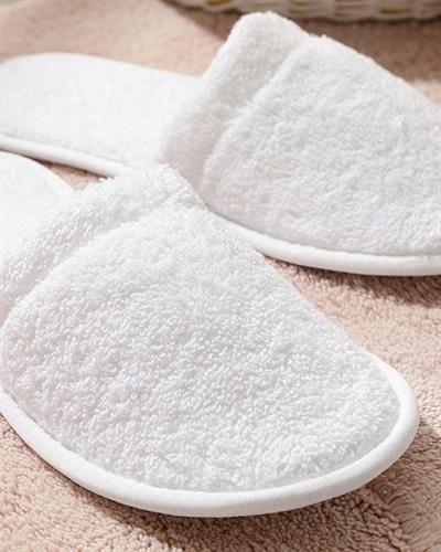 Simple Cotton Mens Spa Slippers 40-44 White