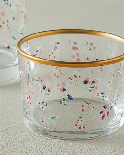 Glass Bedside Water Bottle 700 ml Pink