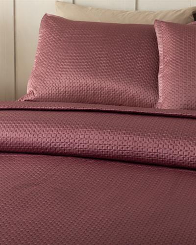 Sisilla Покривка За Легло Комплект Единичен Размер, Сатен, Розово, 160 X 240 Cm