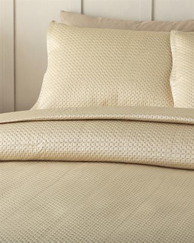 Satin For One Person Bed Quilt Set 160x240 cm Cream