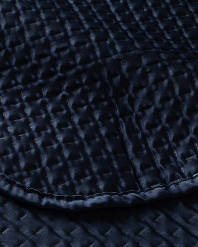 Satin For One Person Bed Quilt Set 160x240 cm Dark Blue