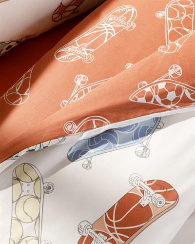 Skateboards Детско Спално Бельо Памучен, Оранжево,, 160 X 220 Cm