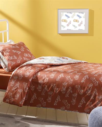 Skateboards Детско Спално Бельо Памучен, Оранжево,, 160 X 220 Cm