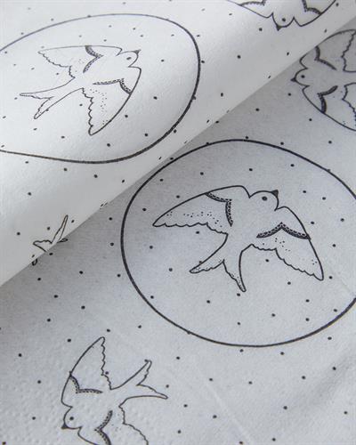 Хартиени Салфетки 20 бр. Хартия 33x33 см Черен - Бял