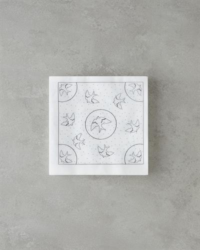 Хартиени Салфетки 20 бр. Хартия 33x33 см Черен - Бял