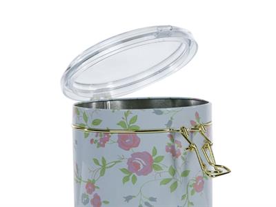 Small Flowers КУТИЯ ЗА СЪХРАНЕНИЕ Среден размер Метален 10,5x15,0 cm White