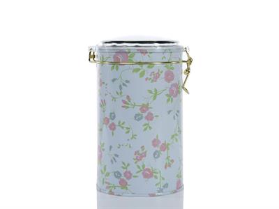 Small Flowers КУТИЯ ЗА СЪХРАНЕНИЕ Голяма Метален 10,5x17 cm White