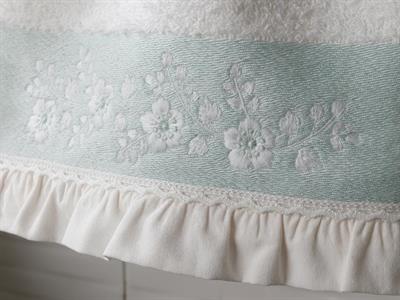 Small Flowers ХАВЛИЯ ЗА ЛИЦЕ С бордюр 50x80 cm Ecru-Celadon