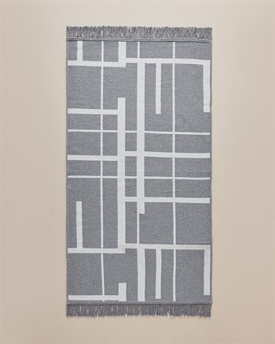 Тъкан Килим Памук/Памучен полиестер 80x150 cm Сив