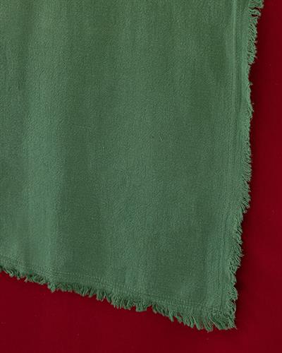 Smooth Fringes Ранър Памучен, Зелено, 40 X 150 Cm