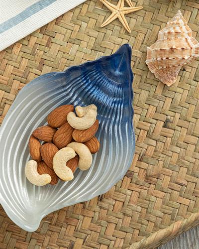 Snail Glass Appetizers 14 cm Blue-White