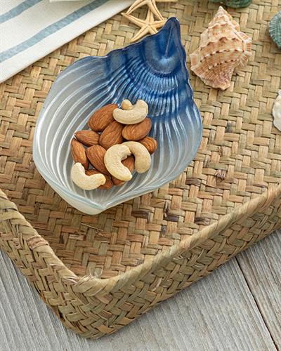 Snail Glass Appetizers 14 cm Blue-White