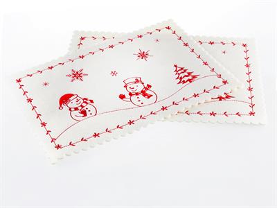 Snow Holiday АМЕРИКАНЗКИ СЕРВИЗ 2 комплекта Филц 30x45 cm Red