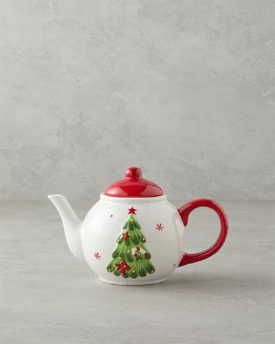 Чайник Стъкло 640 мл Бял - Червен