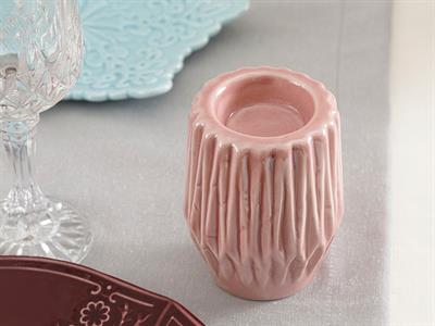 Snowland СВЕЩНИК Stoneware 7,4x7,4x10 cm Pink