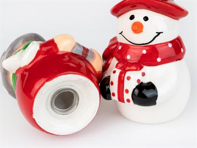 Snowman Съд за Поправки Керамичен 5,8x5,3x8,5 cm Red