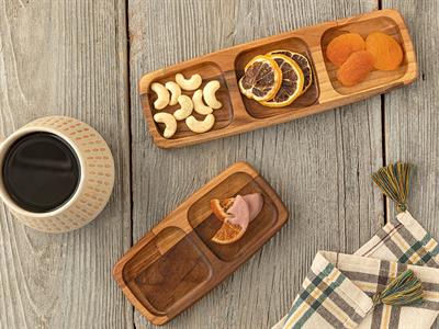 Sofia Купички За Ядки С 2 Отделения, Орех, Кафяво, 17 X 8 Cm