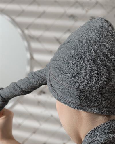 Soft Боне За Коса Памучен Стандартен Антрацит