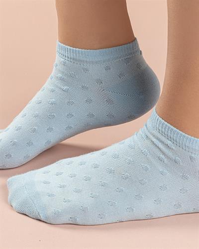 Soft Чорапи До Глезена Дамски, Памучен, Светло Синьо, 36-40