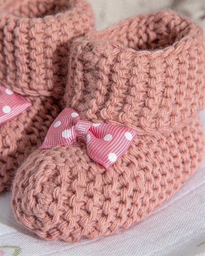 Soft Бебешки Чорапи С Панделка, Трикотаж, Розово, 6-12 Месеца