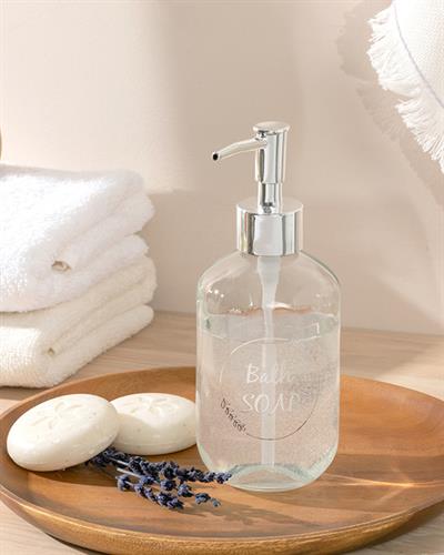 Soft Bath ДОЗАТОР ЗА ТЕЧЕН САП Cam 7x7x18 cm Сребристо