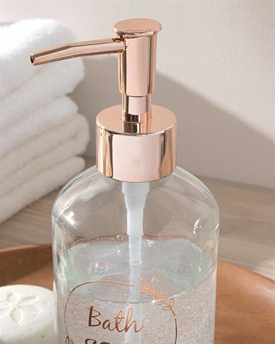 Soft Bath ДОЗАТОР ЗА ТЕЧЕН САП Cam 7x7x18 cm Rose Gold