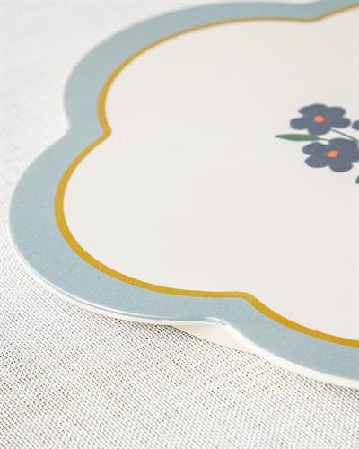 Soft Bouquet Подложка За Топло Сервиране Меламин 17 см Син