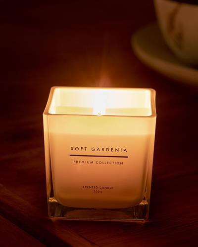 Soft Gardenia Scented Candle 200 gr Gold