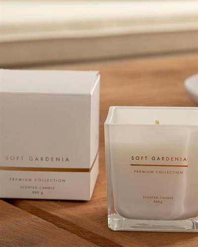 Soft Gardenia Scented Candle 200 gr Gold