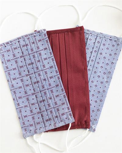 Soft Red Маска Плат, Памучен, Светло Червено, 9,5 X 18 Cm