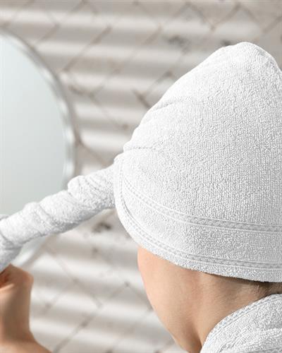 Soft Cottony Hair Cap Standart White