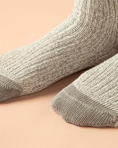 Soft Stripe Чорап С Дълга Дължина Дамски, Памучен, Сиво, 36-40