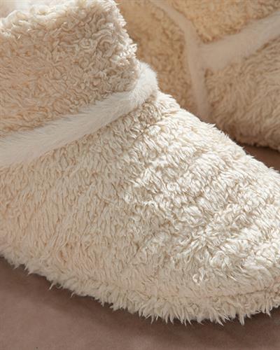 Soft Stripe Боти За Дома Дамски, Плюш, Бежово, 38