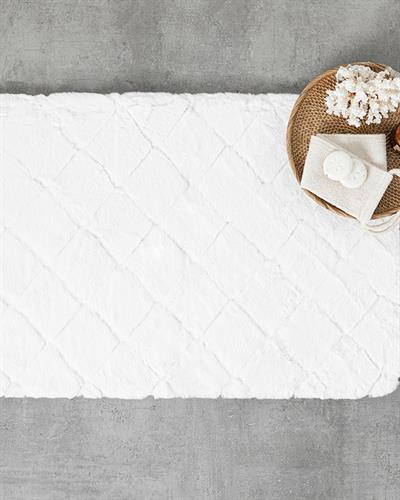 Soft Touch Постелка За Баня Светлина, Бяло, 50 X 80 Cm