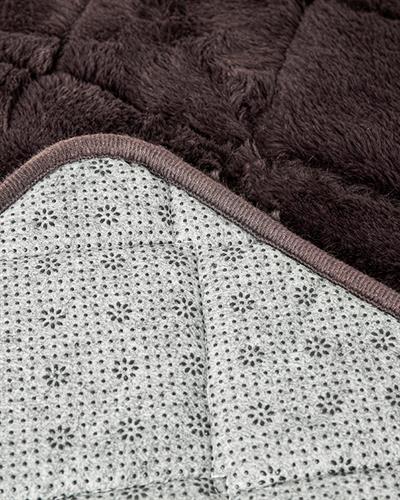 Soft Touch Rabbit Plush Bathroom Mat 60x90 cm Damson