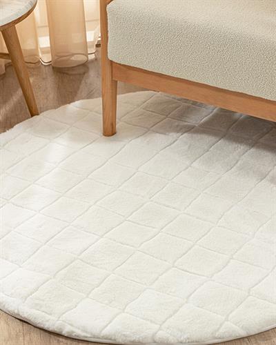 Soft Touch Килим Rabbit Плюш 120 см Бял