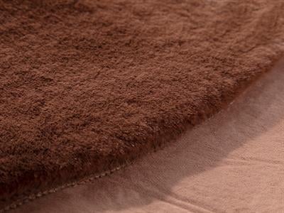 Soft Touch Кожа Rabbit Плюш, Тъмна Шипка, Правоъгълен Разрез 120Х180 См