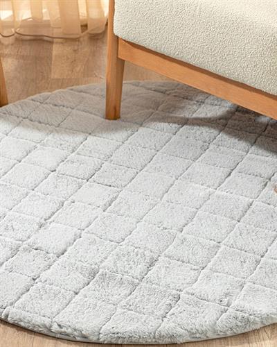 Soft Touch Килим Rabbit Плюш, Светло Сиво, 120 Cm