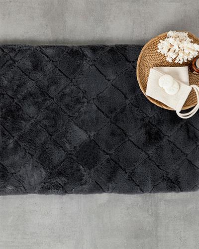 Soft Touch Постелка За Баня Rabbit Плюш 60x90 см Антрацит