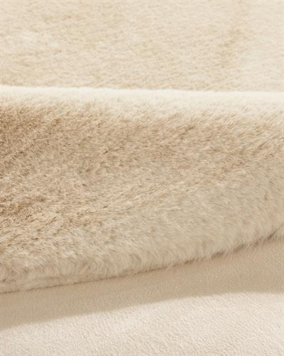 Soft Touch Кожа Rabbit Плюш, Бежово, Правоъгълен Разрез 80Х150 См