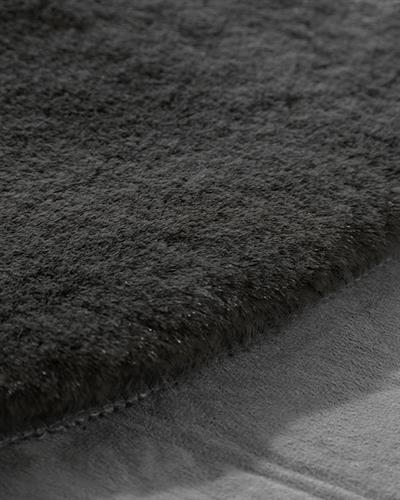Soft Touch Кожа Rabbit Плюш, Антрацит, Правоъгълен Разрез 80Х150 См