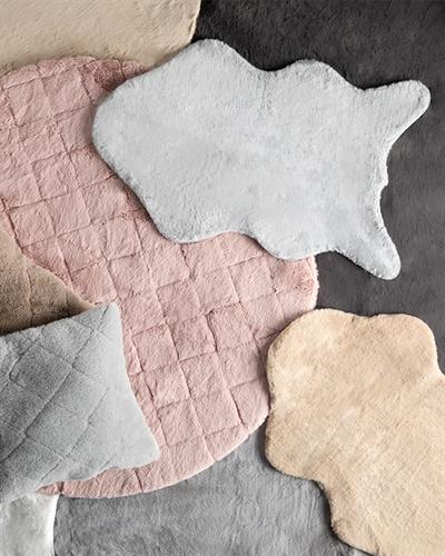 Soft Touch Rabbit Plush Fake  Fur 80x150 cm Anthracite