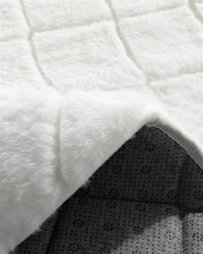 Soft Touch Килим Изкуствен Кожух Rabbit Плюш 80x150см правоъгълен разрез Светлосив