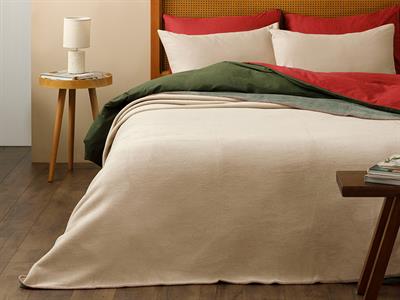 Softy Одеяло Единичен Изчистен 150x200 см Бежов - Зелен