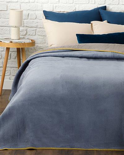 Softy Одеяло Единичен Изчистен 150x200 см Син - Сив